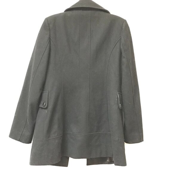 Guess Coat Peacoat Black Size Small Jacket Horn Clasps Toggle Warm EUC - Picture 8 of 8